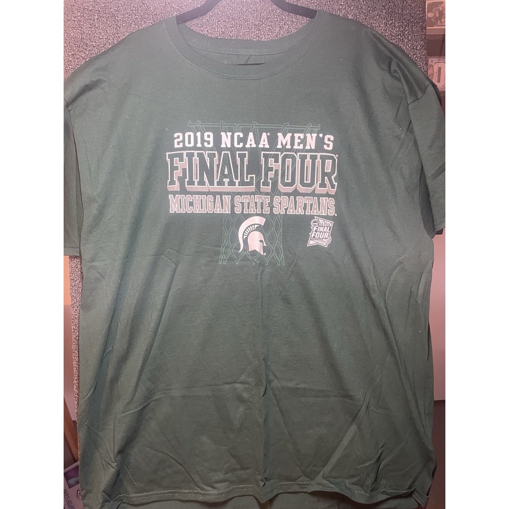 NOS 2019 Michigan State Spartans Basketball Green FINAL 4 Graphic T-shirt SZ 2XL